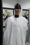 White Agbada with Diamond Studs
