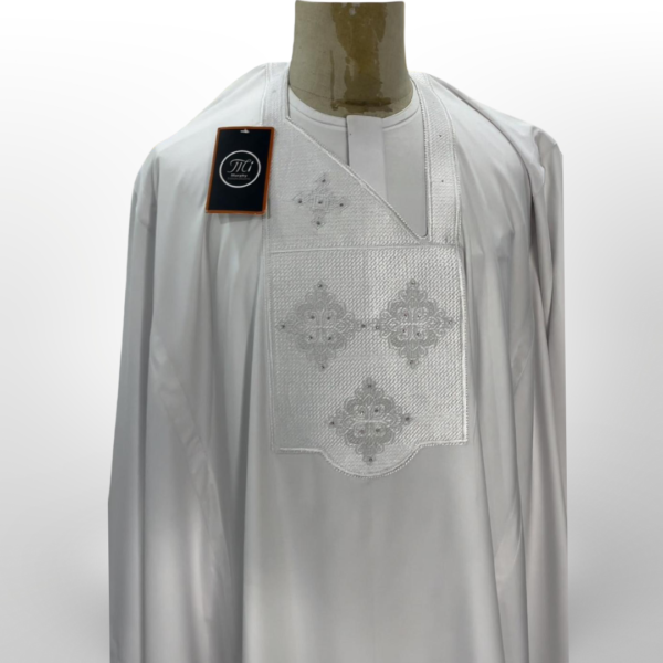 Grey Agbada with Diamonds